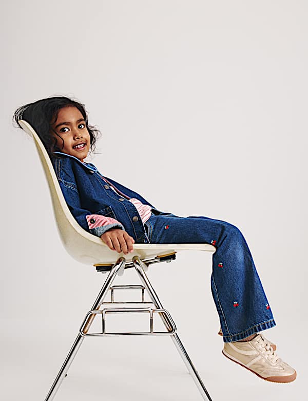 Denim Embroidered Jeans (2-10 Yrs) - CZ