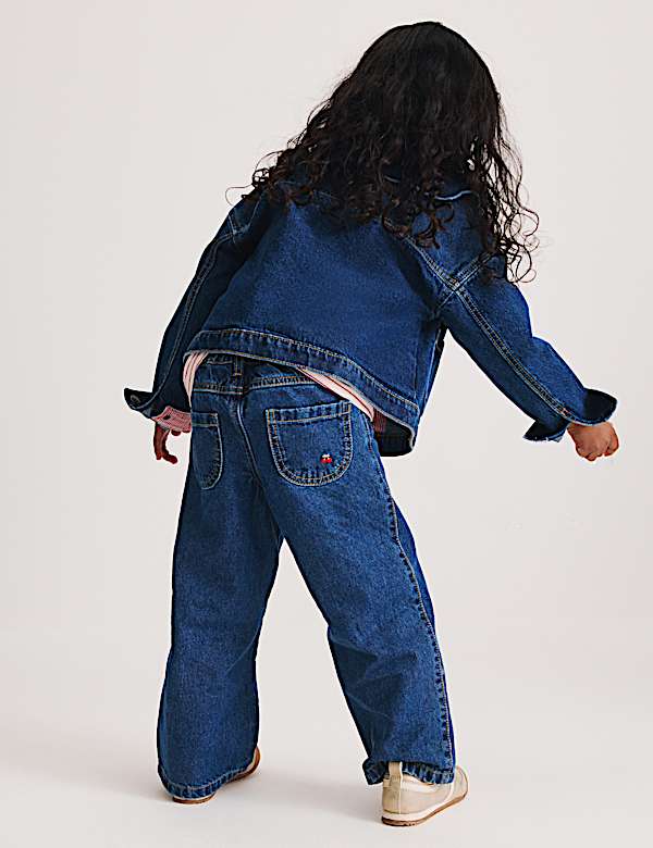 Denim Embroidered Jeans (2-10 Yrs) - CZ
