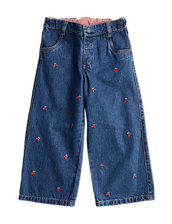 Denim Embroidered Jeans (2-10 Yrs)