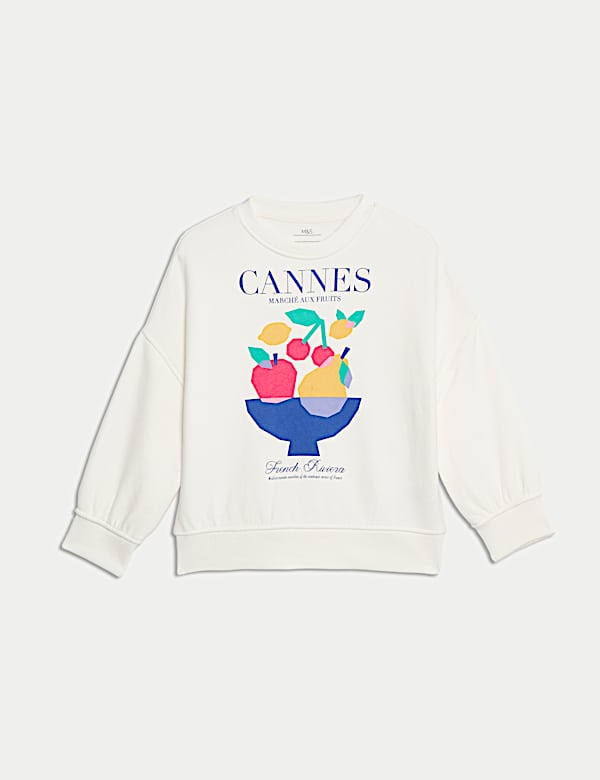 Cotton Rich Cannes Slogan Sweatshirt (2-16 Yrs) - RO