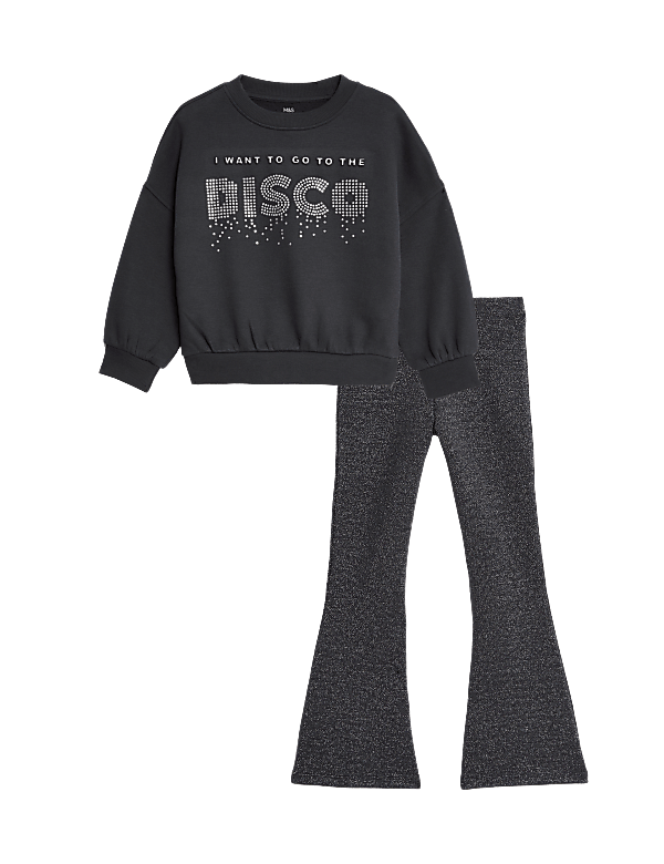 Disco Slogan Top & Bottom Outfit (2-8 Yrs)
