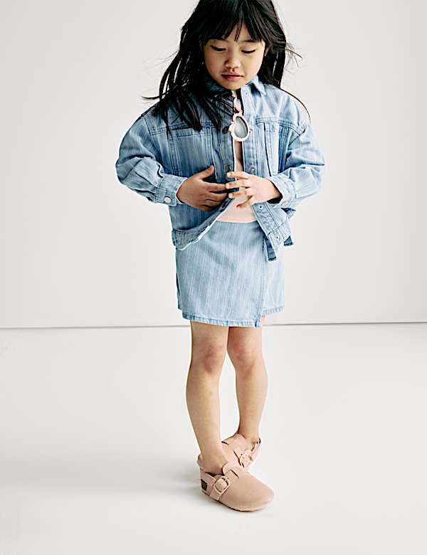 Denim Striped Shacket (2-16 Yrs) - JO