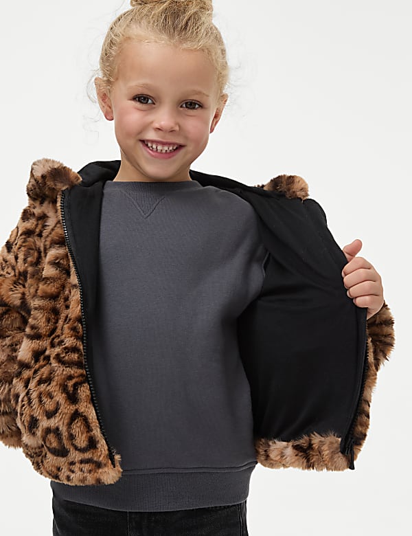 Leopard Faux Fur Jacket (2-8 Yrs)