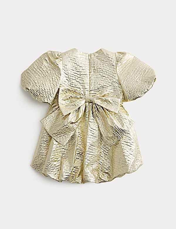 Cotton Blend Jacquard Puffball Dress (2-10 Yrs) - US
