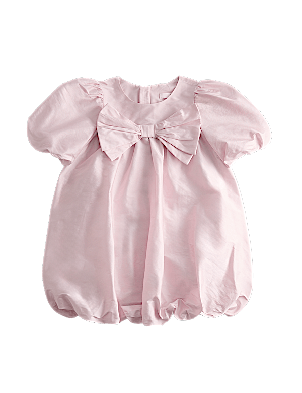 Bubble Hem Bow Dress (2-10 Yrs)