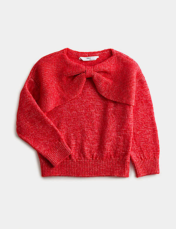 Knitted Bow Jumper (2-10 Yrs) - IT