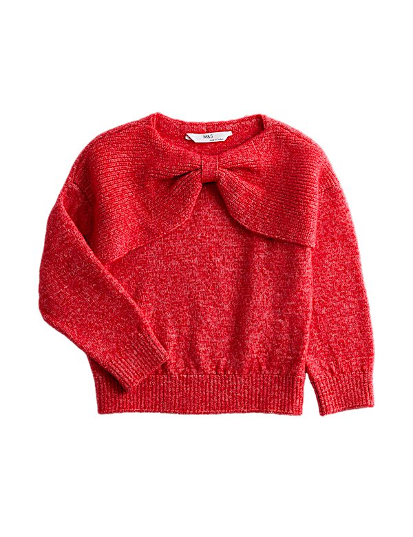 Knitted Bow Jumper (2-10 Yrs)