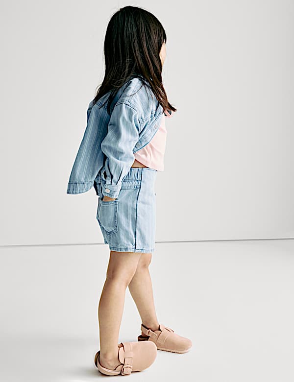 Denim Striped Elasticated Waist Skort (2-16 Yrs)