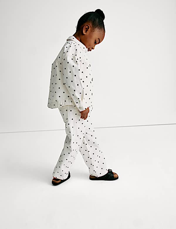 Denim Polka Dot Shacket (2-8 Yrs) - PT