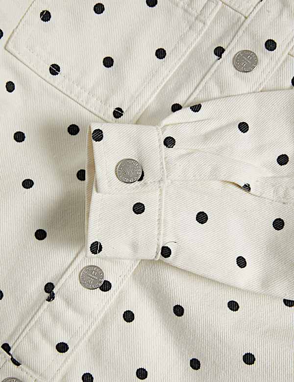 Denim Polka Dot Shacket (2-8 Yrs) - PT