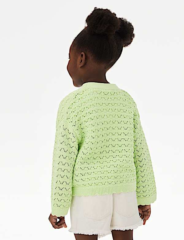 Pure Cotton Knitted Cardigan (2-8 Yrs) - HR