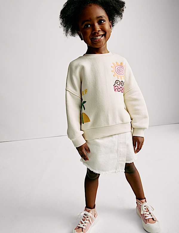 Cotton Rich Surf Graphic Sweatshirt (2-16 Yrs) - RO