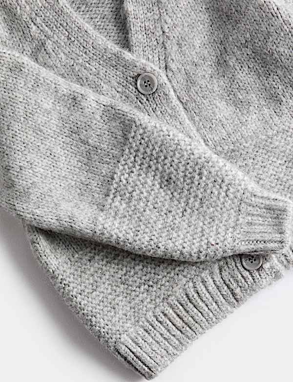 Chunky Knit V-Neck Textured Cardigan (2-10 Yrs)