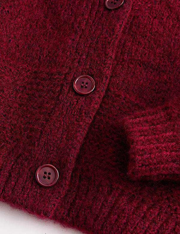 Chunky Knit V-Neck Textured Cardigan (2-10 Yrs)
