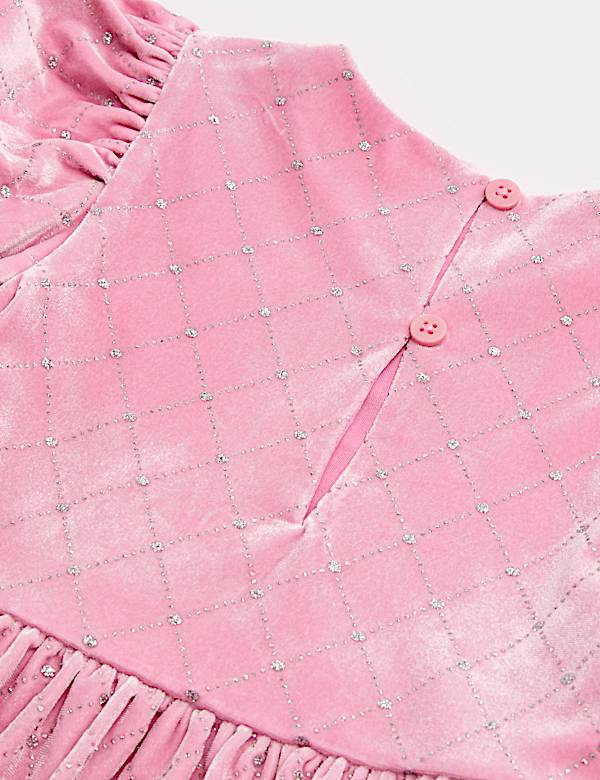 Velvet Glitter Dress (2-10 Yrs)