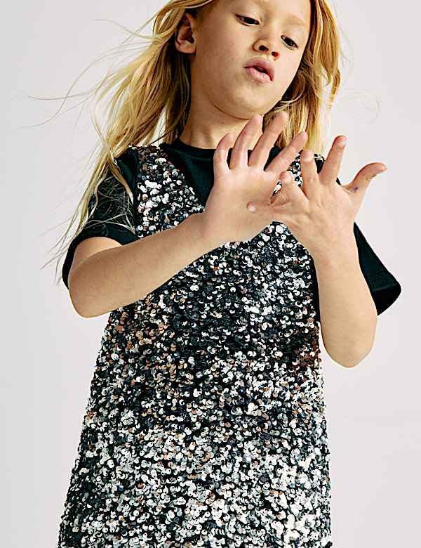 2pc Sequin Pinny Outfit (2-10 Yrs) - BN