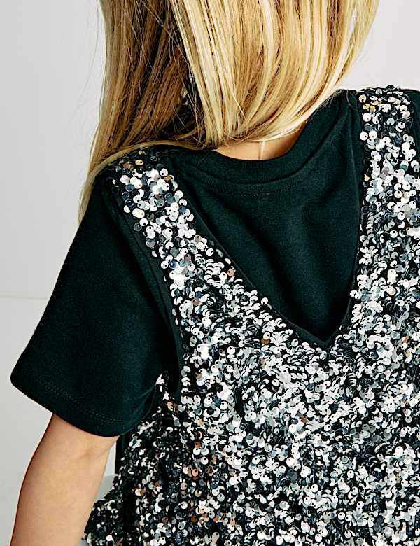 2pc Sequin Pinny Outfit (2-10 Yrs) - BN