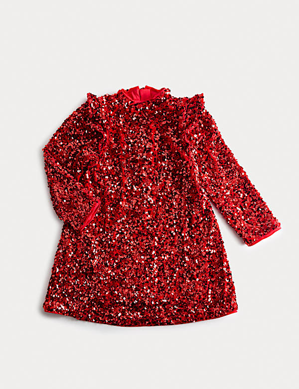 Velour Sequin Prom Dress (2-8 Yrs) - GR