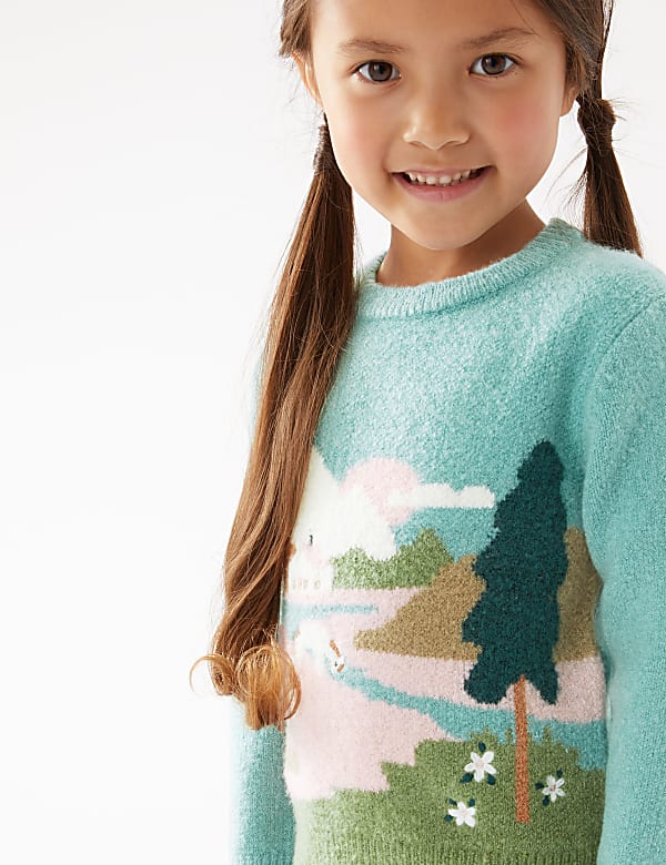 Knitted Embroidered Jumper (2-7 Yrs)