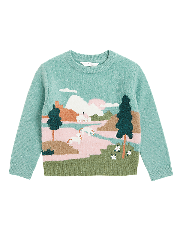 Knitted Embroidered Jumper (2-7 Yrs)