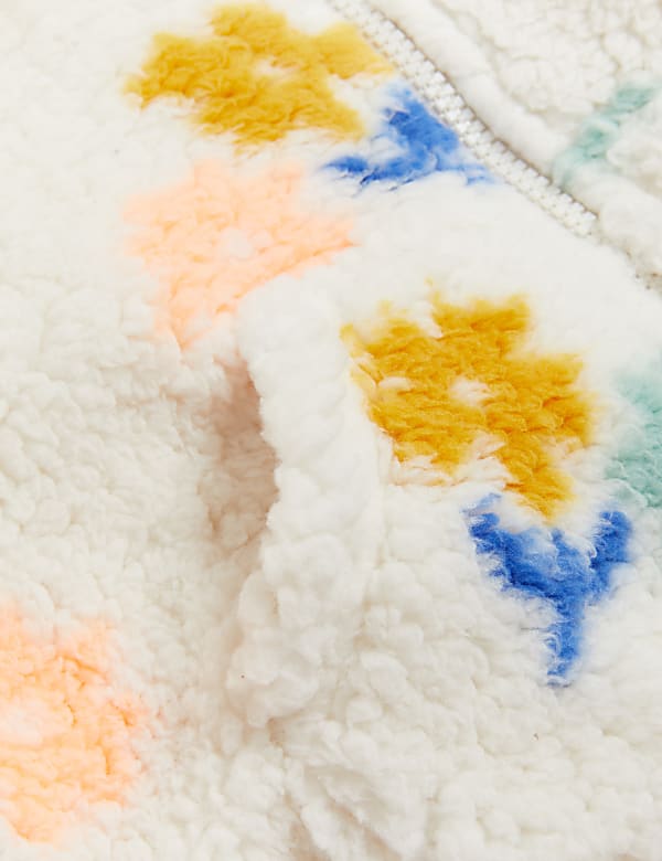 Borg Fleece Floral Jacket