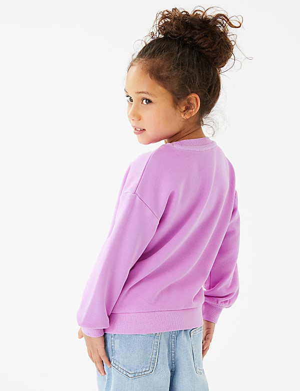 Cotton Rich Choose Happy Slogan Sweatshirt (2-7 Yrs)