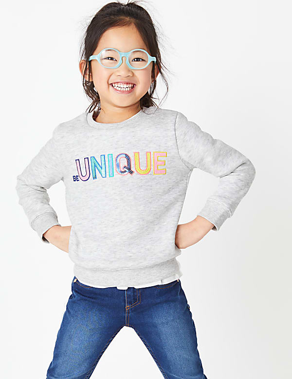 Be Unique Slogan Sweatshirt (2-7 Years)