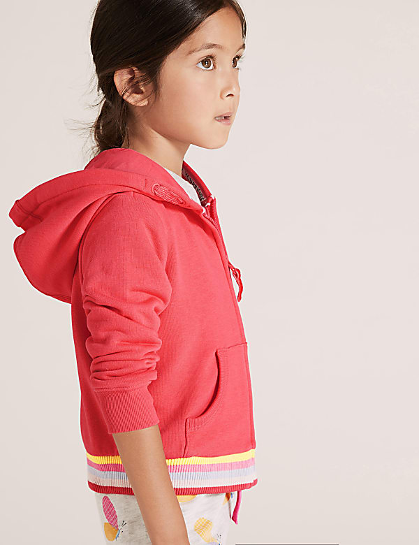 Cotton Rich Butterfly Embroidered Hoodie