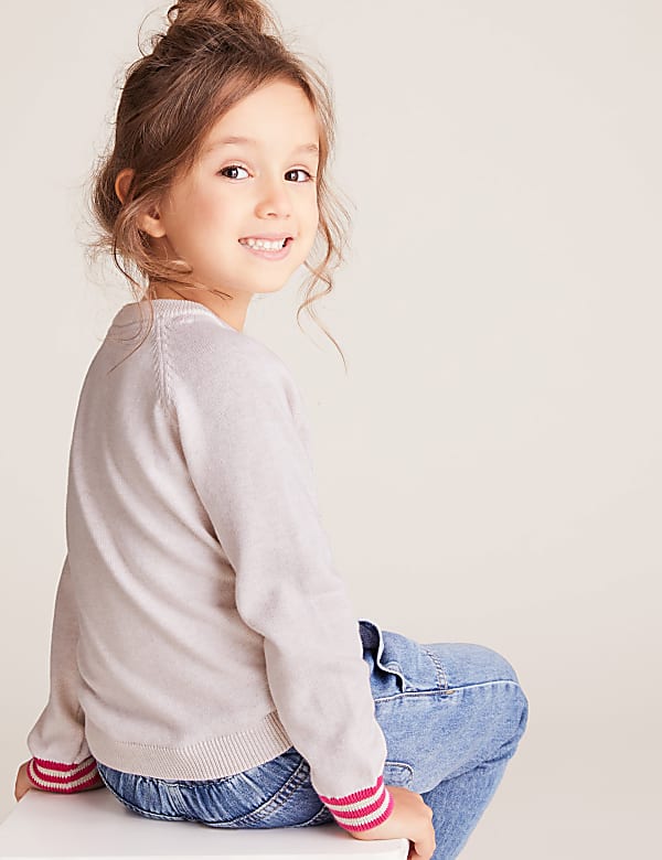 Pure Cotton Sequin Unicorn Jumper (2-7 Yrs)