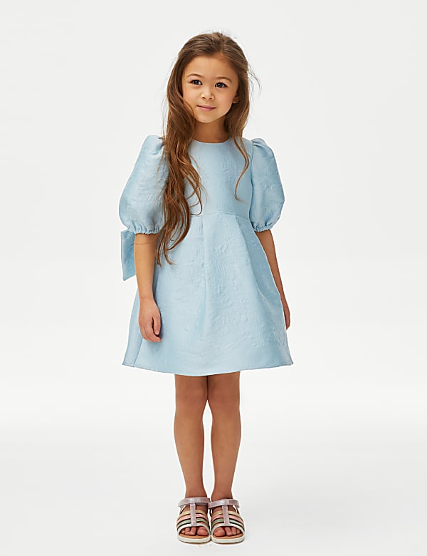 Floral Jacquard Dress (2-7 Yrs) - KR