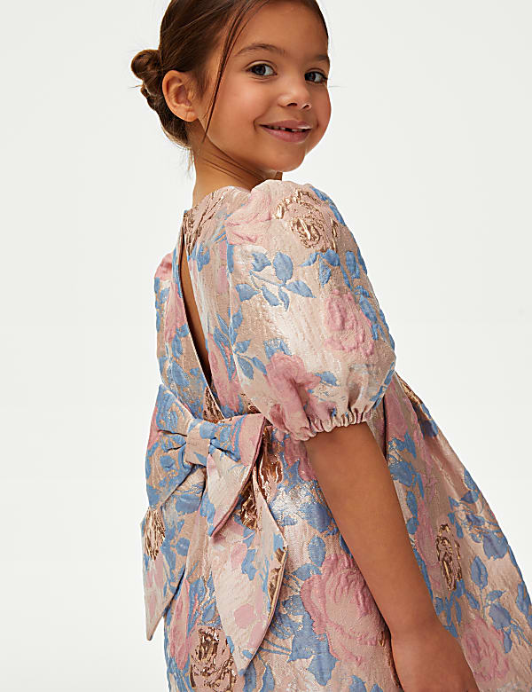 Floral Jacquard Dress (2-7 Yrs)