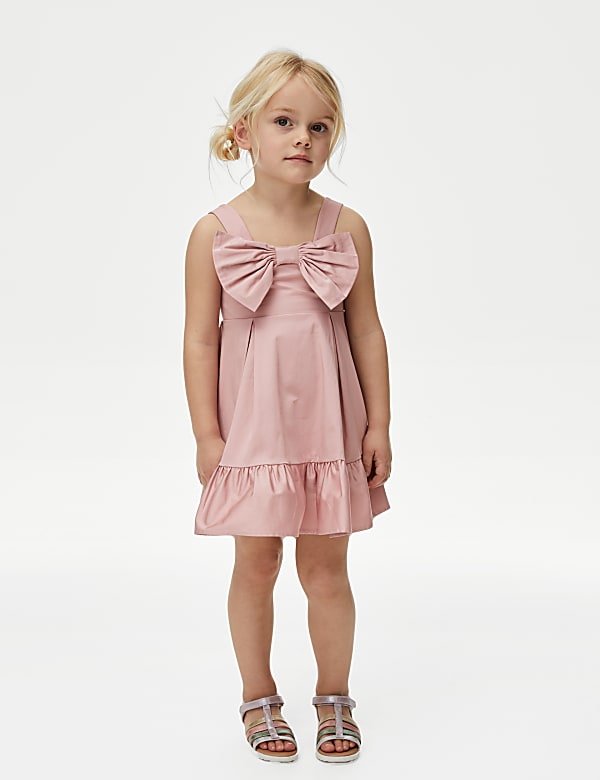 Cotton Rich Sateen Floral Dress (2-7 Yrs)