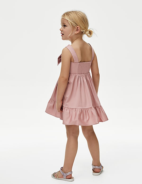 Cotton Rich Sateen Floral Dress (2-7 Yrs)