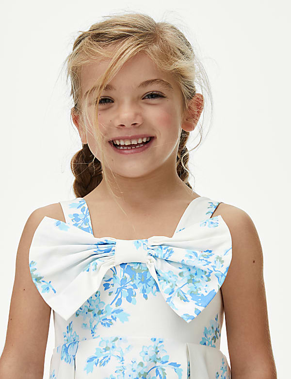 Cotton Rich Sateen Floral Dress (2-7 Yrs)