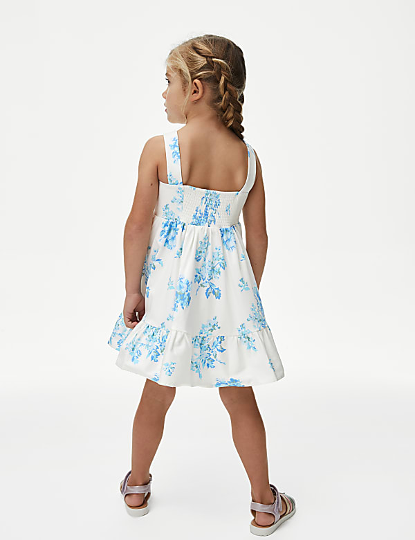 Cotton Rich Sateen Floral Dress (2-7 Yrs)