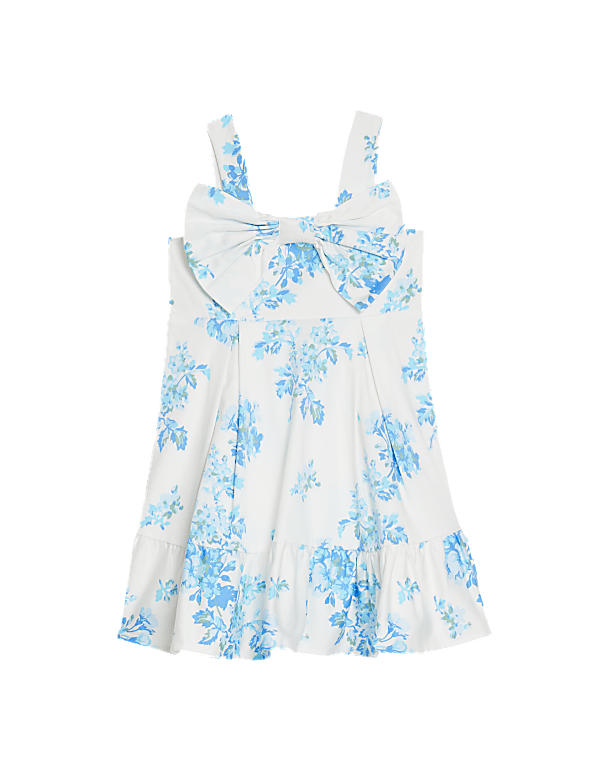 Cotton Rich Sateen Floral Dress (2-7 Yrs)