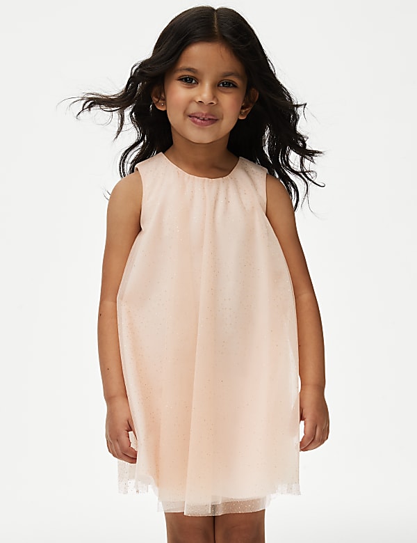 2pc Tulle Glitter Dress and Cape (2-7 Yrs)