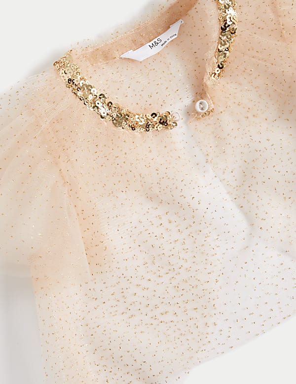 2pc Tulle Glitter Dress and Cape (2-7 Yrs)