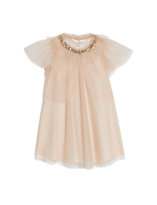 2pc Tulle Glitter Dress and Cape (2-7 Yrs)