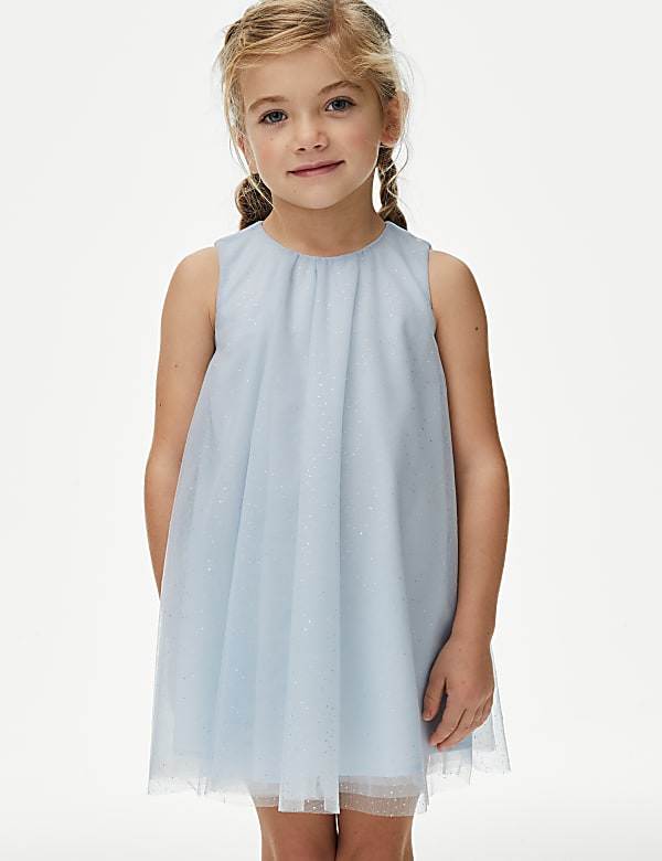 2pc Tulle Glitter Dress and Cape (2-7 Yrs)