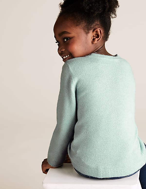 Knitted Unicorn Sequin Jumper (2-7 Yrs)