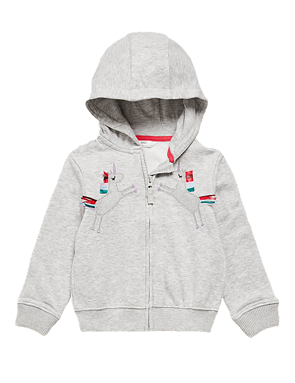 Cotton Unicorn Hoodie (2-7 Yrs)