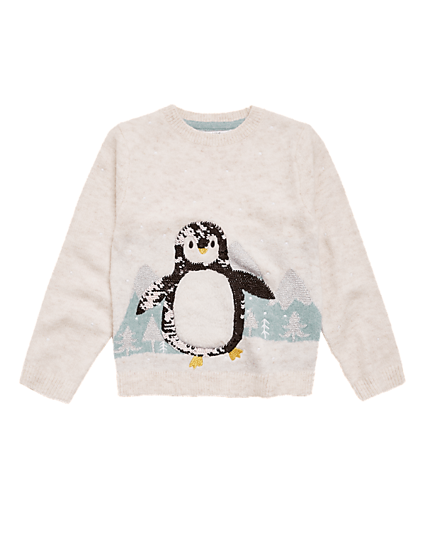 Embroidered Penguin Jumper (2-7 Yrs)