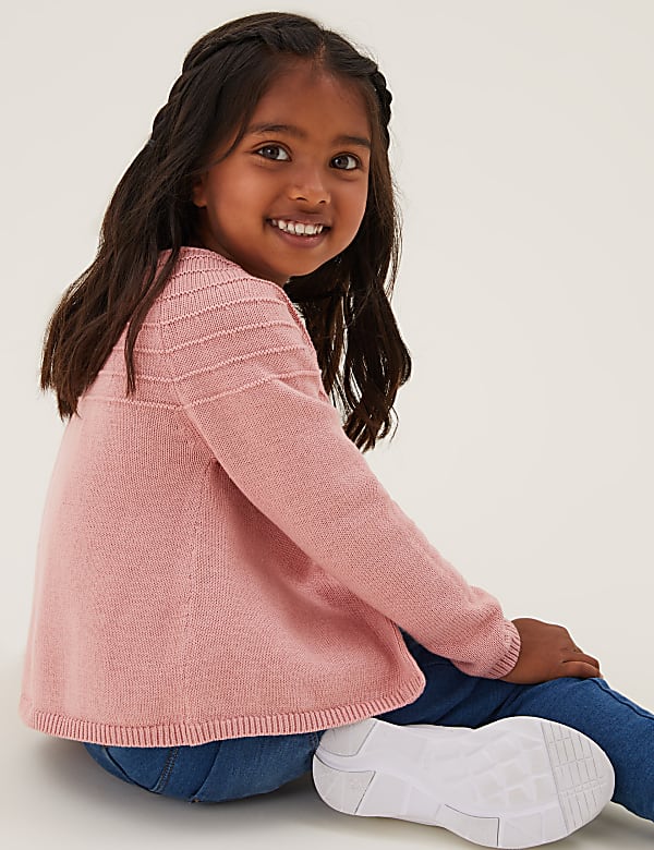 Pure Cotton Knitted Cardigan (2-7 Yrs)