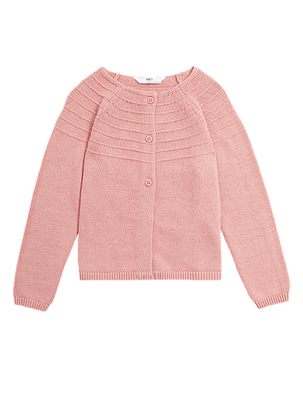 Pure Cotton Knitted Cardigan (2-7 Yrs)