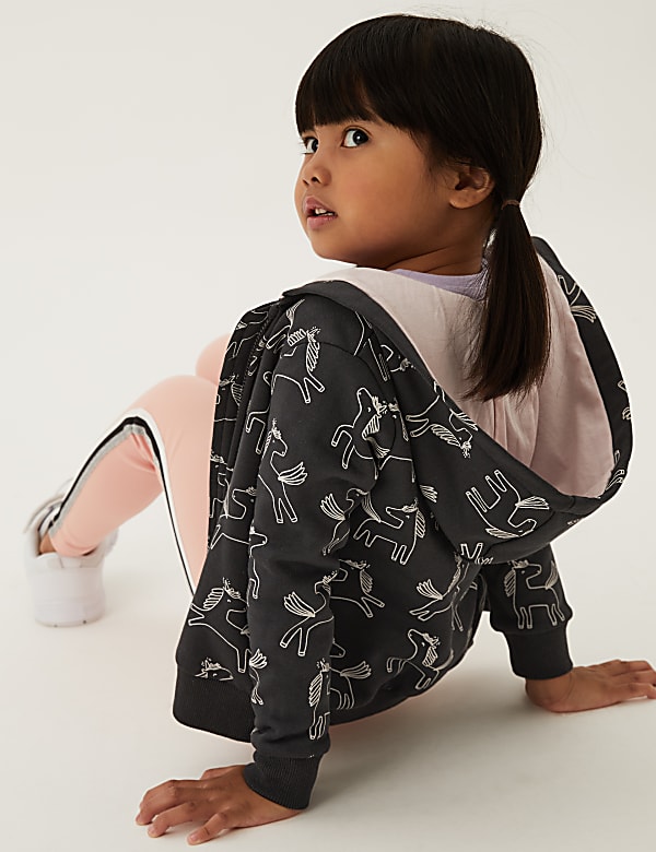 Cotton Rich Unicorn Hoodie (2-7 Yrs)