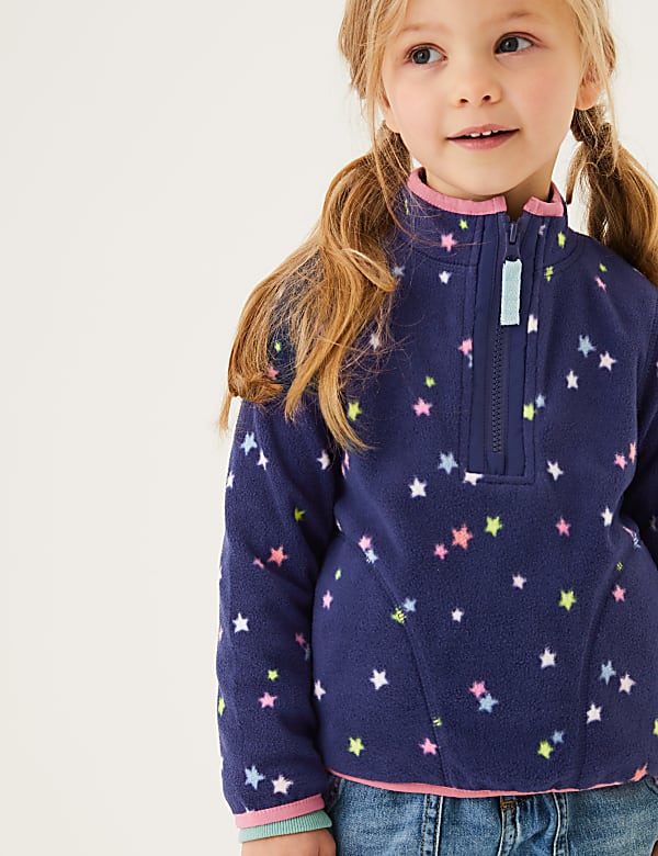 Star Print Fleece Top (2-7 Yrs)