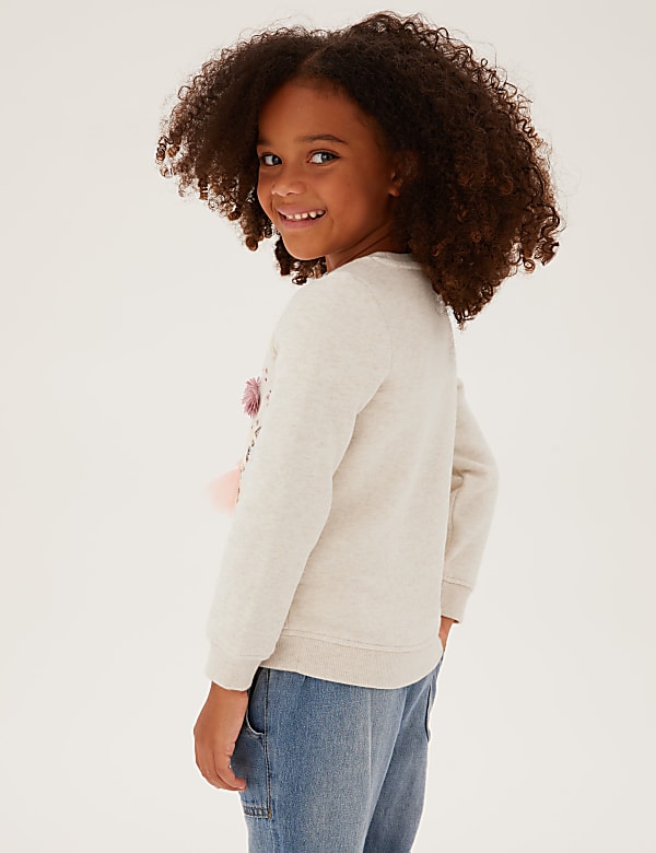Cotton Rich Dancing Leopard Sweatshirt (2-7 Yrs)