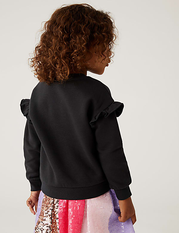 Cotton Rich Sequin Star Sweatshirt (2-7 Yrs)