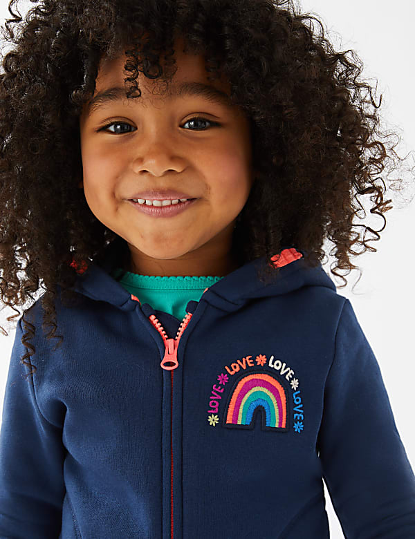 Cotton Rich Rainbow Hoodie